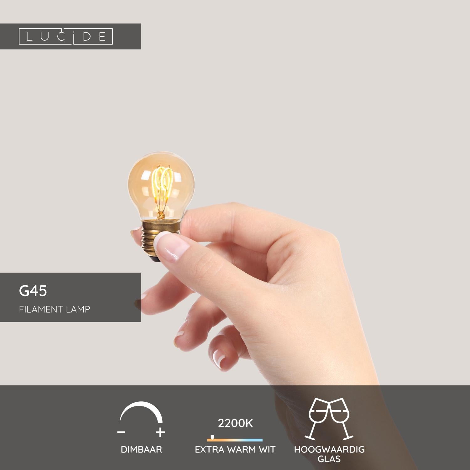 Lucide G45 Filament lamp - Amber