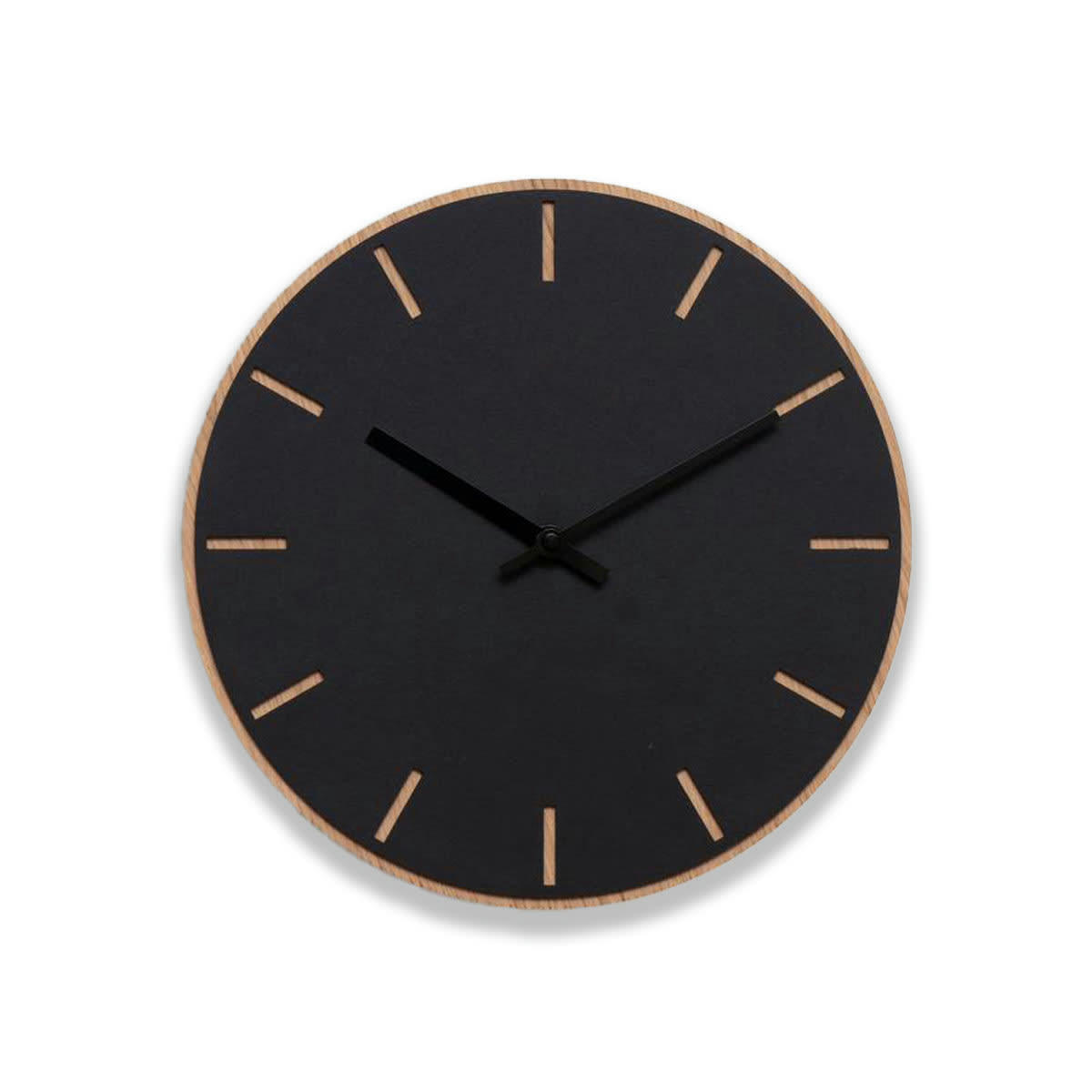 - Horloge murale en linoléum noir D28cm