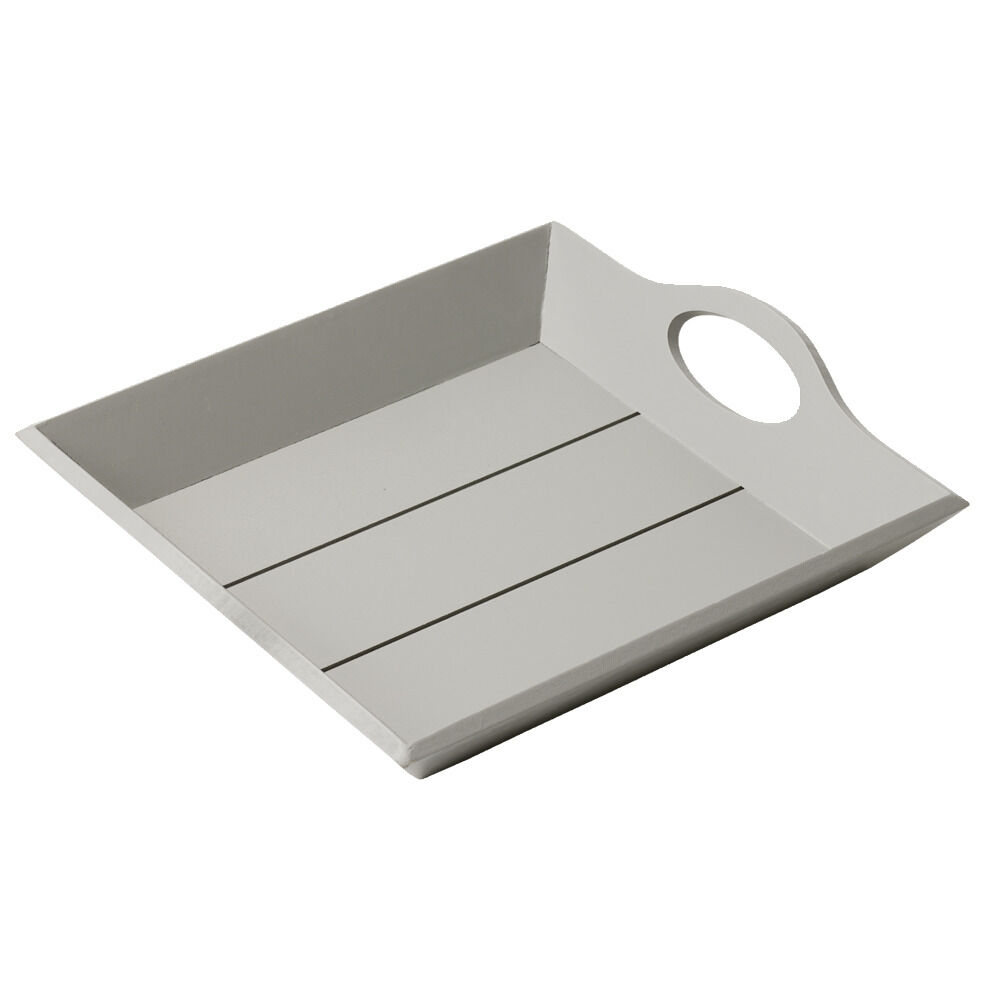 Plateau décoratif en bois avec poignée 22,5x20xH4cm (3 modèles)