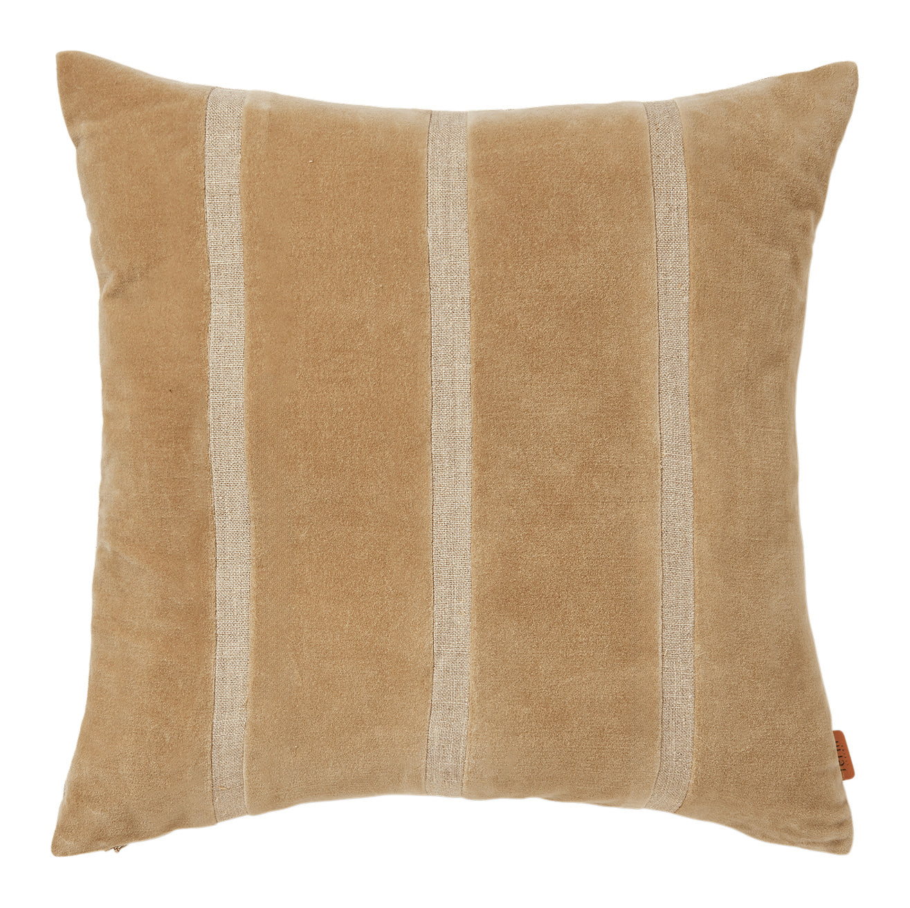 Ferm Living Senti Stripe Sierkussen - Dark Sand / Linen