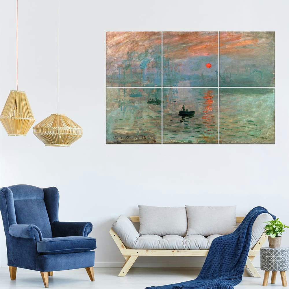 - Tableau impression Soleil Levant - Claude Monet 100x150cm