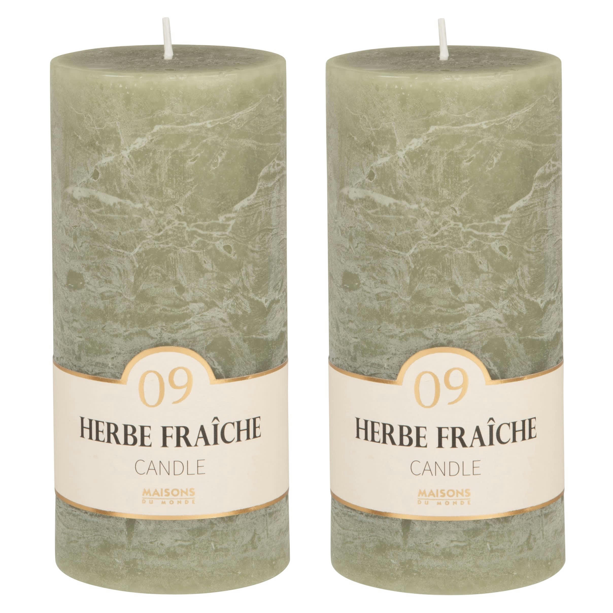 COLORAMA - Bougie parfumée verte H15 490 g