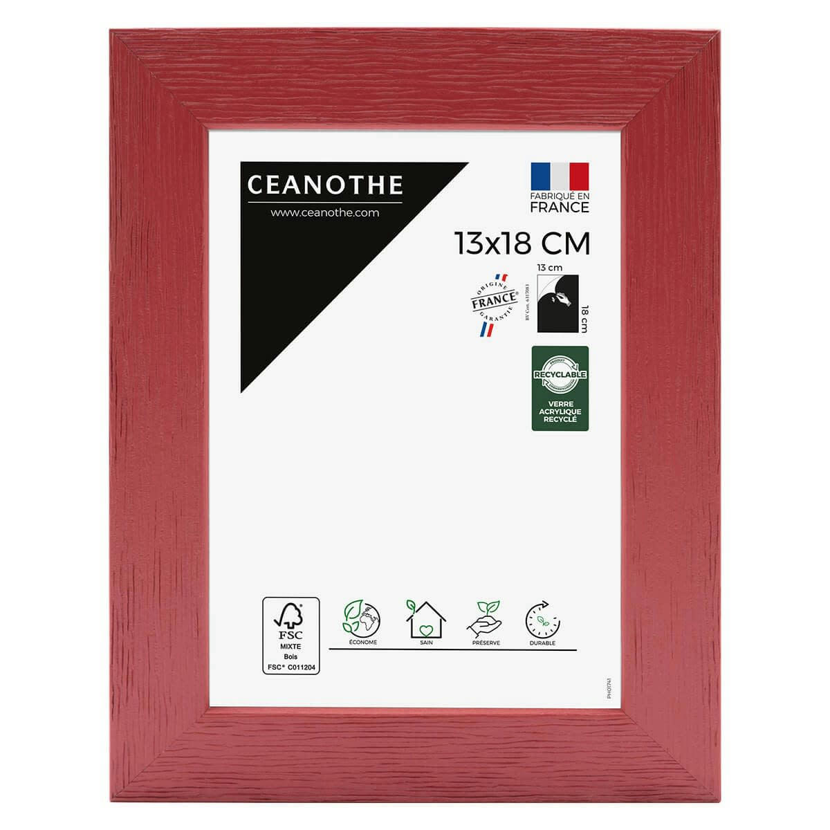 TUTTI FRUTTI - Cadre photo cerise 13x18 cm bois reconstitué fsc