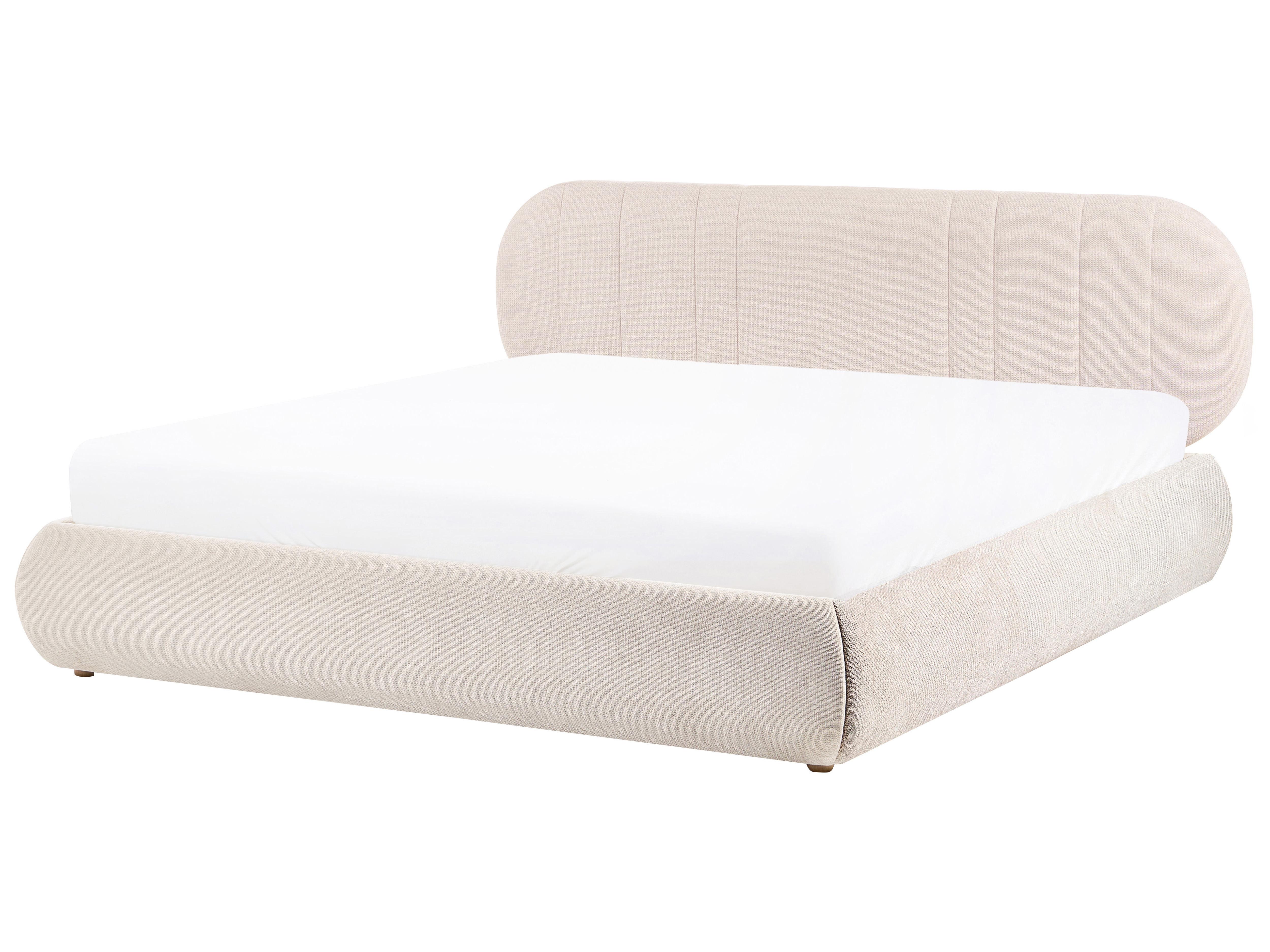 Ottoman Bed Fabric CAMPAN 160 x 200 cm (EU King Size) Light Beige