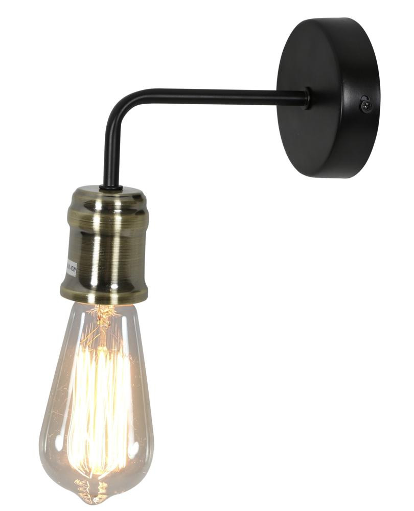 Lampa kinkiet GOLDIE 1x60w e27 czarny patyna bez żarówki