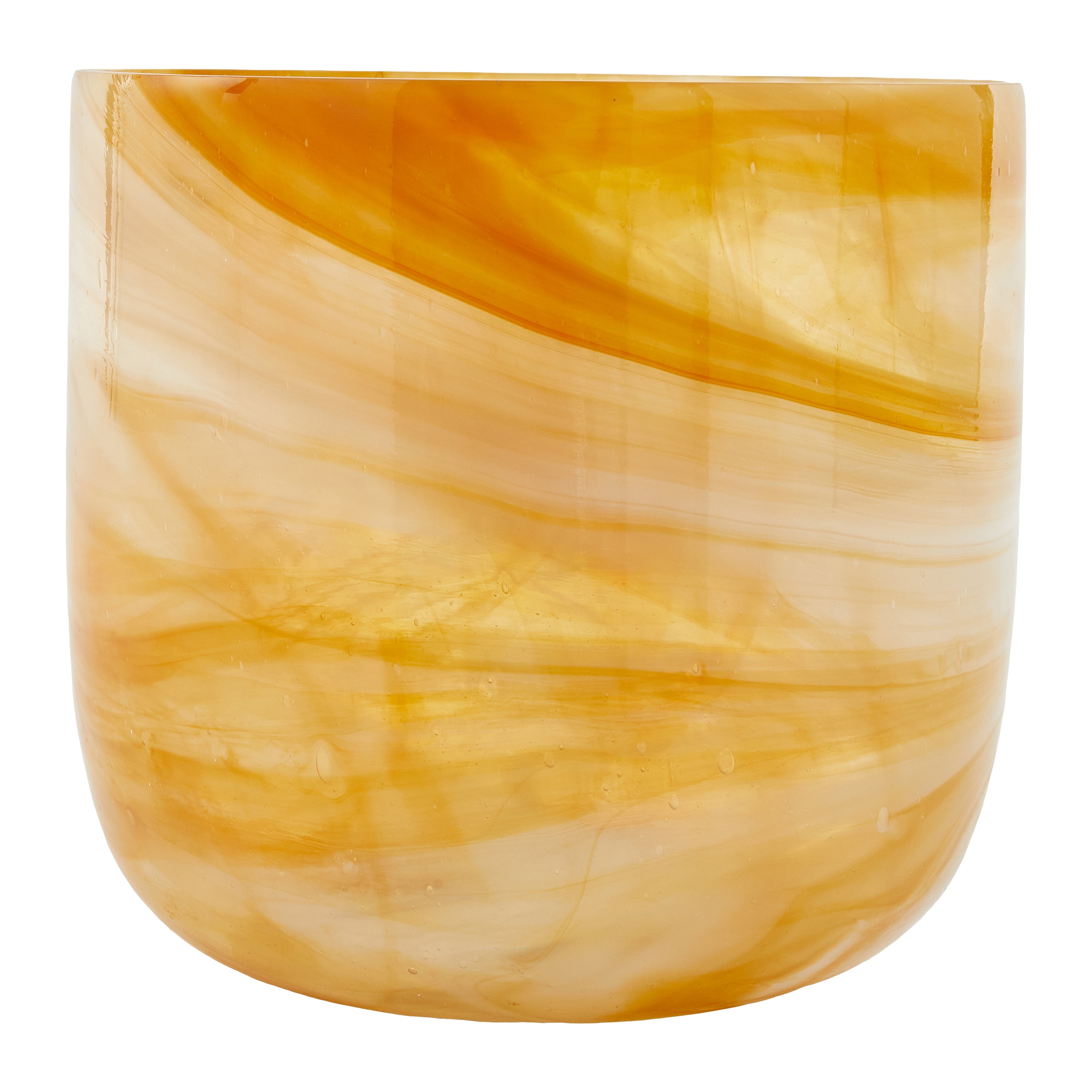 POLSPOTTEN Marbled Vaas Ø 20 cm - Beige