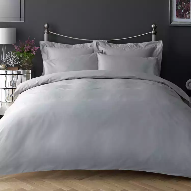 Habitat Egyptian Cotton 400TC Grey Bedding Set - Single