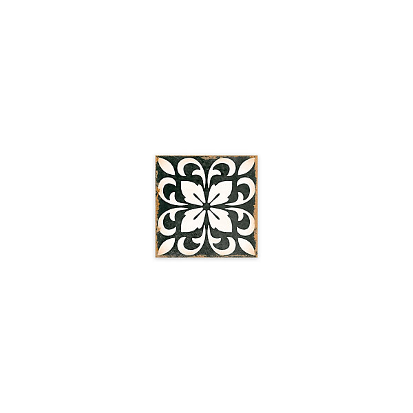 Carrelage effet Carreau ciment Azanel Noir 12,4x12,4x0,8 cm Serano - Sol et mur intérieur (vendu par carton de 0,49 m²) - RO'MA CA