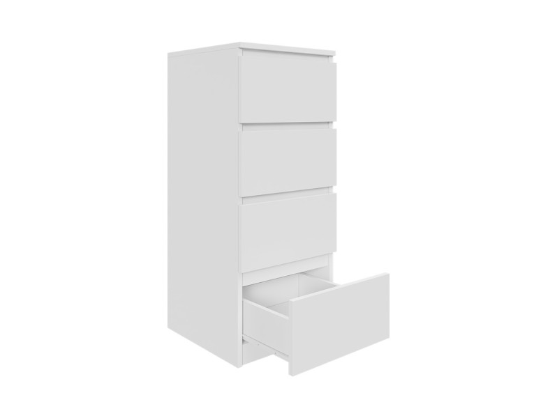Komoda biała 40cm - 4 szuflady, nowoczesny design PL