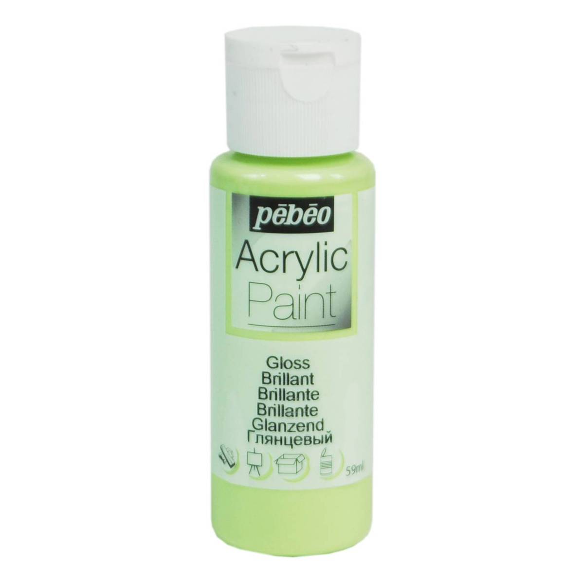 Pebeo Soft Green Gloss Acrylic Craft Paint 59ml
