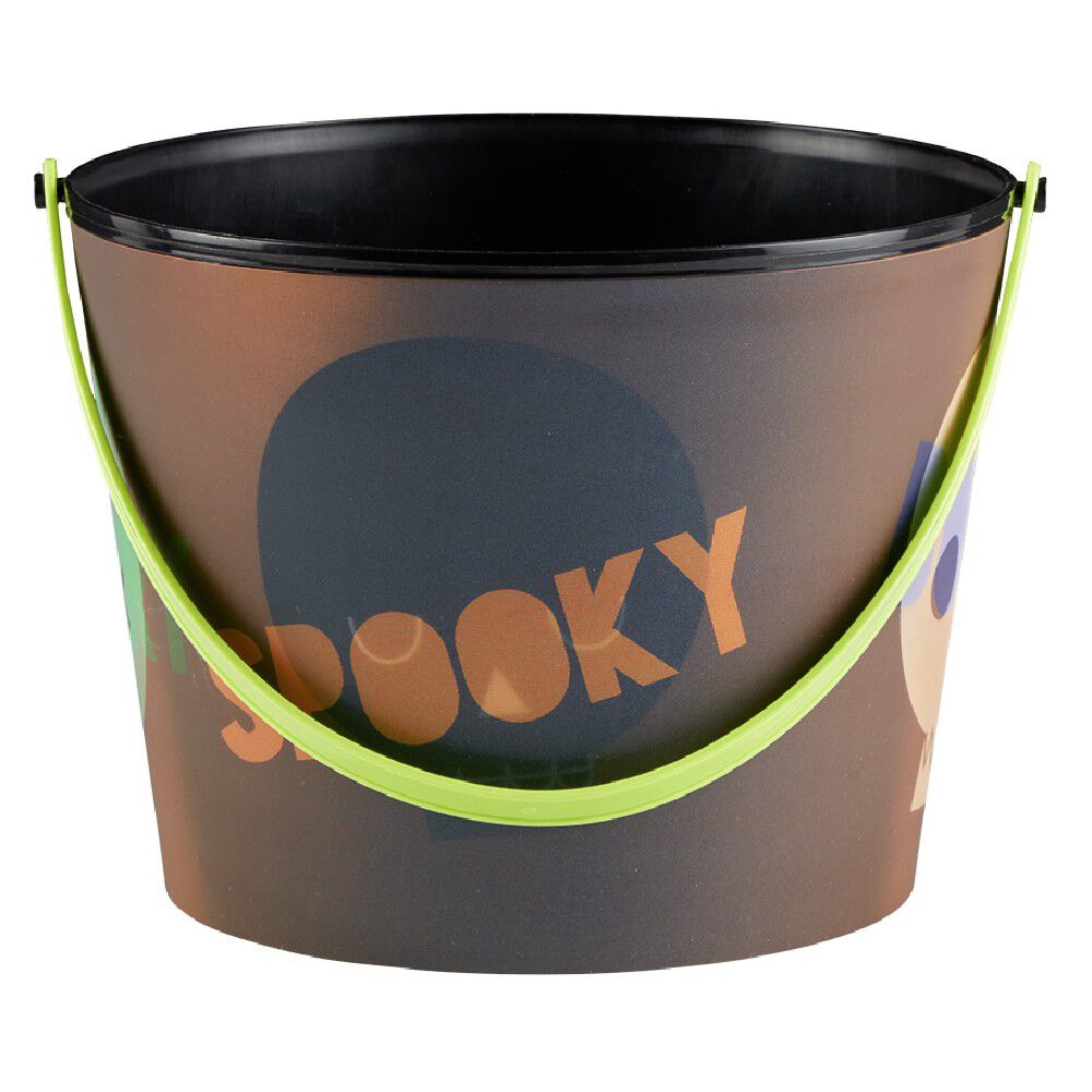 Seau à bonbons Halloween avec effet d'optique multicolore