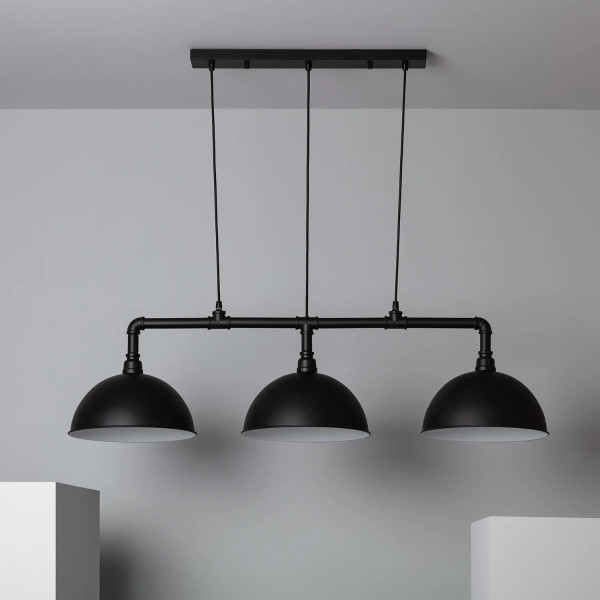 Lampa wisząca czarna Retro 3xE27x40W wym: 98x117x30 cm Abruzzo