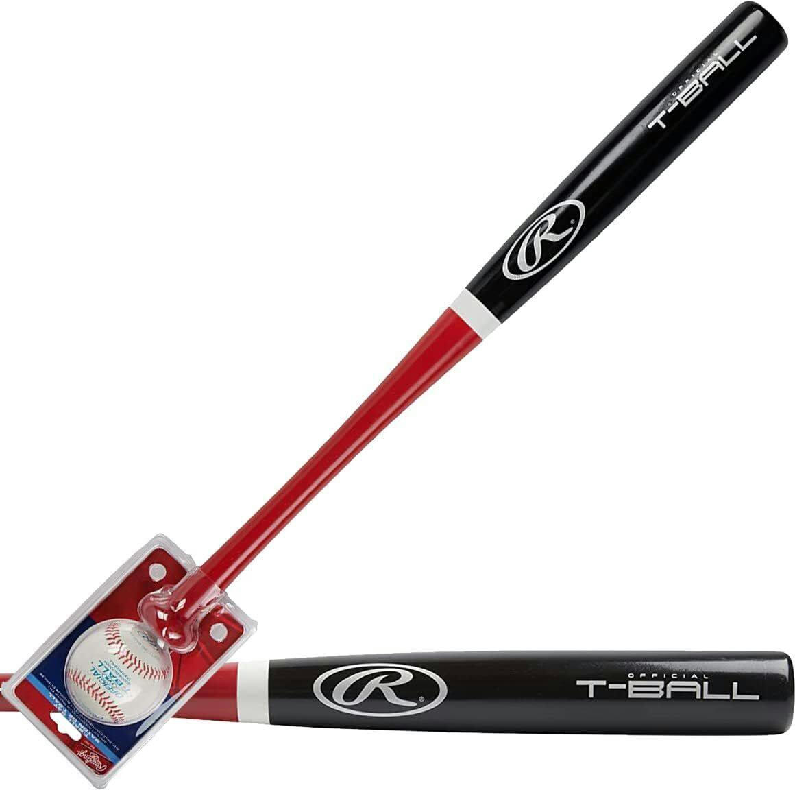 Rawlings Wood T-Ball Bat with Soft Training Ball