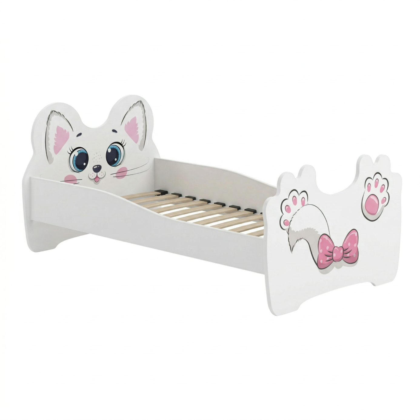 Łóżko dziecięce pojedyncze Pink Cat 140x70