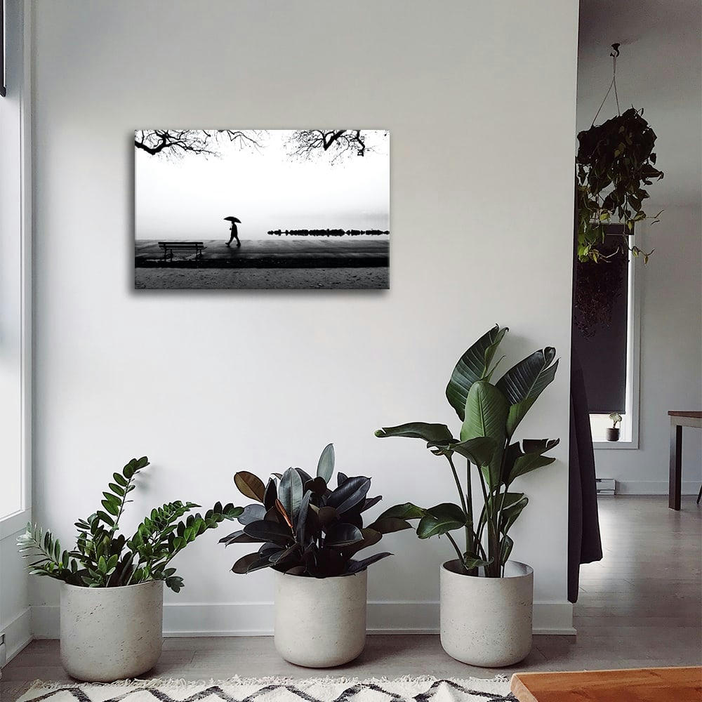 - Tableau promenade solitaire parmi les eaux 60x90cm