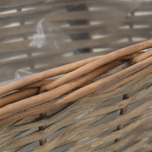 NNEVL Balcony Planter 2 pcs Wicker with PE Lining 40 cm