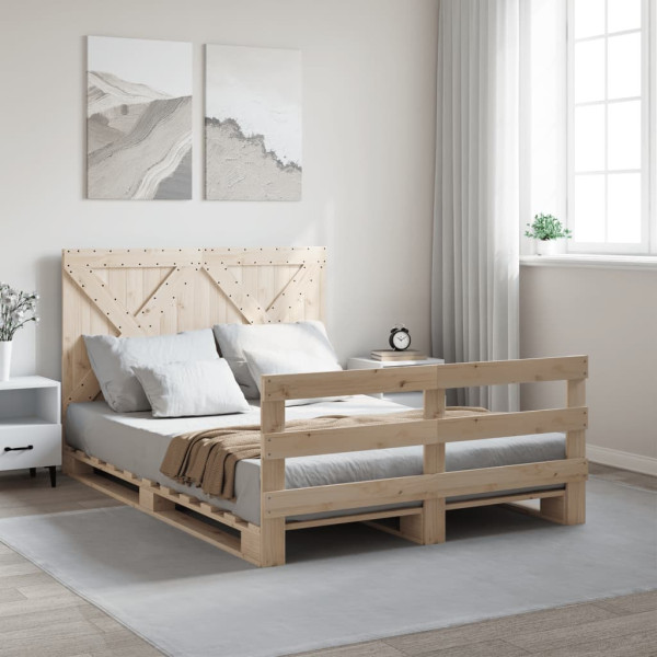 Łóżko Drewniane Rama Łóżka Sofa Brązowe Do Sypialni Pokoju 160x200 cm