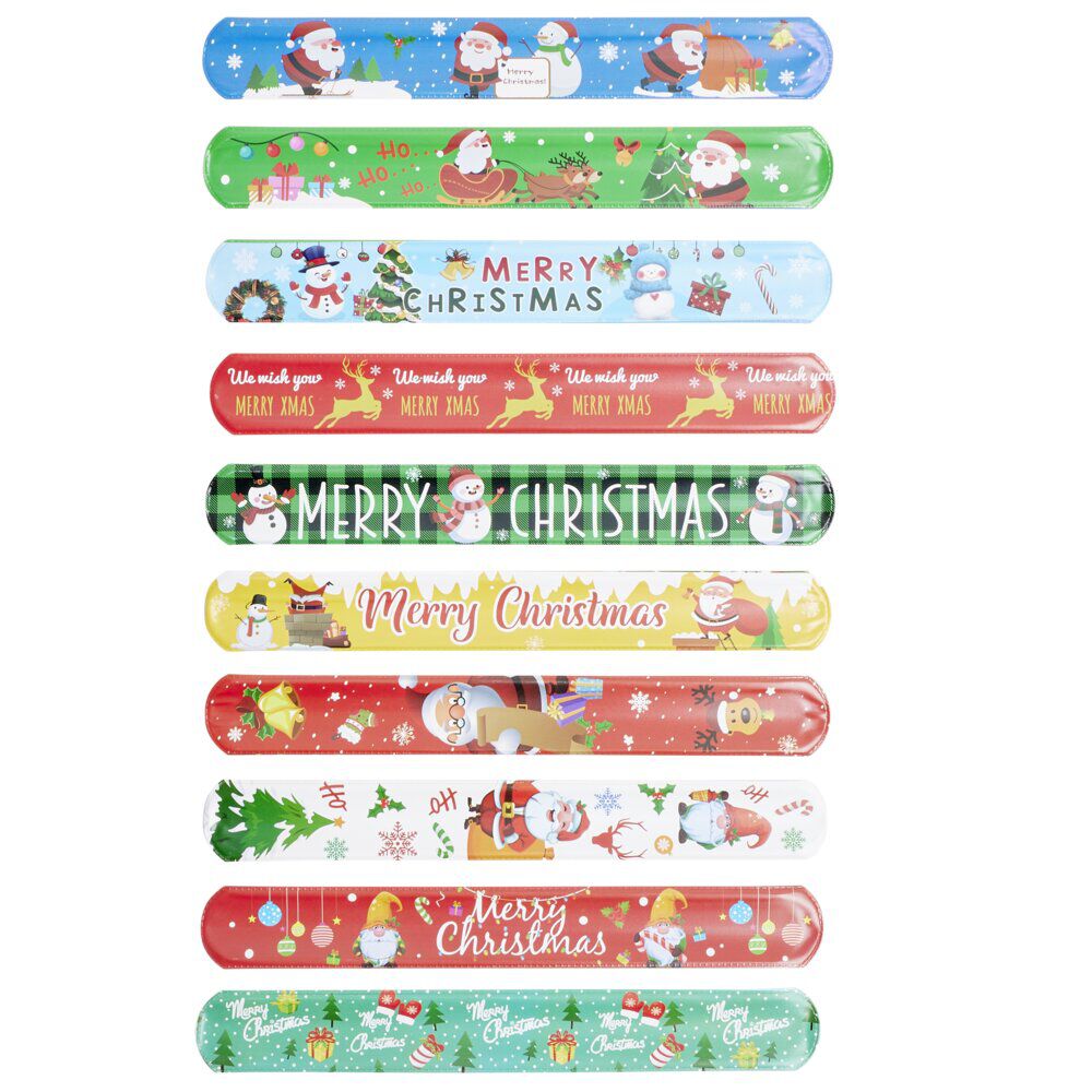 Bracelet slap motif No&euml;l x10 L20cm