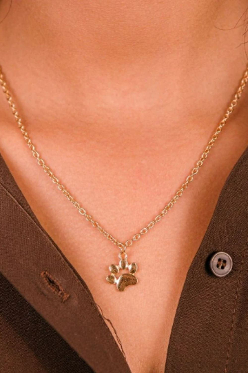 The Colourful Aura Silver Gold Cat Paw Dog and Kitten lovers Animal Footprint Pendant Necklace