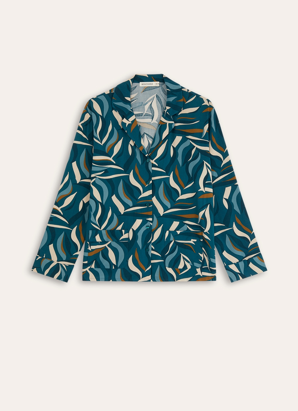 VESTE DE PYJAMA EN VISCOSE CLEM vert