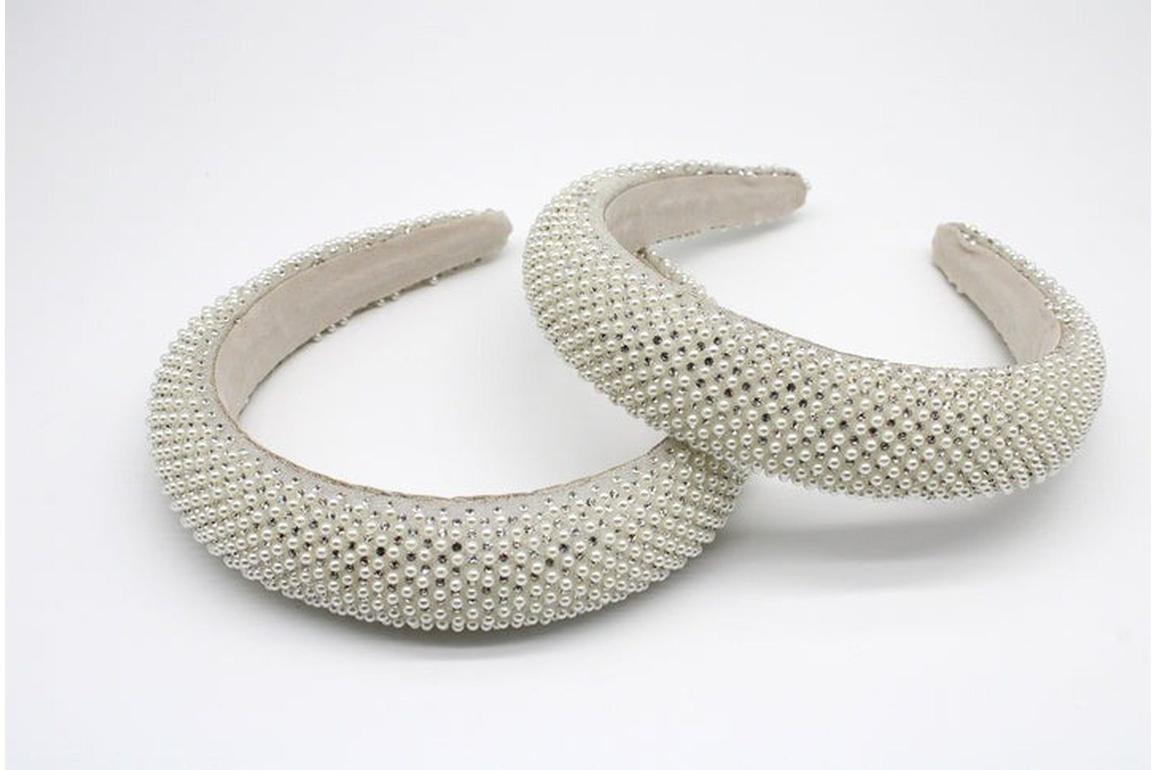 SVNX Ivory Pearls and Rhinestone Headband