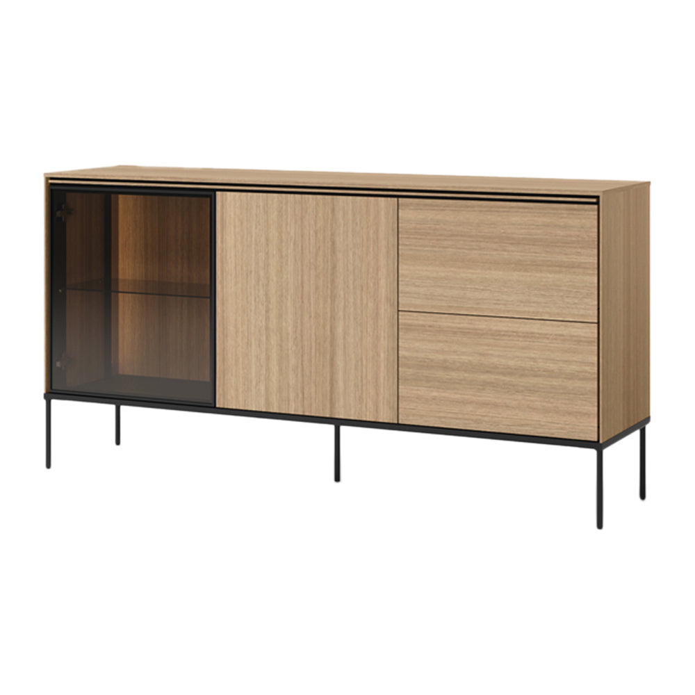 by fonQ Grain Dressoir met Glas B 167 cm - Eikenhout