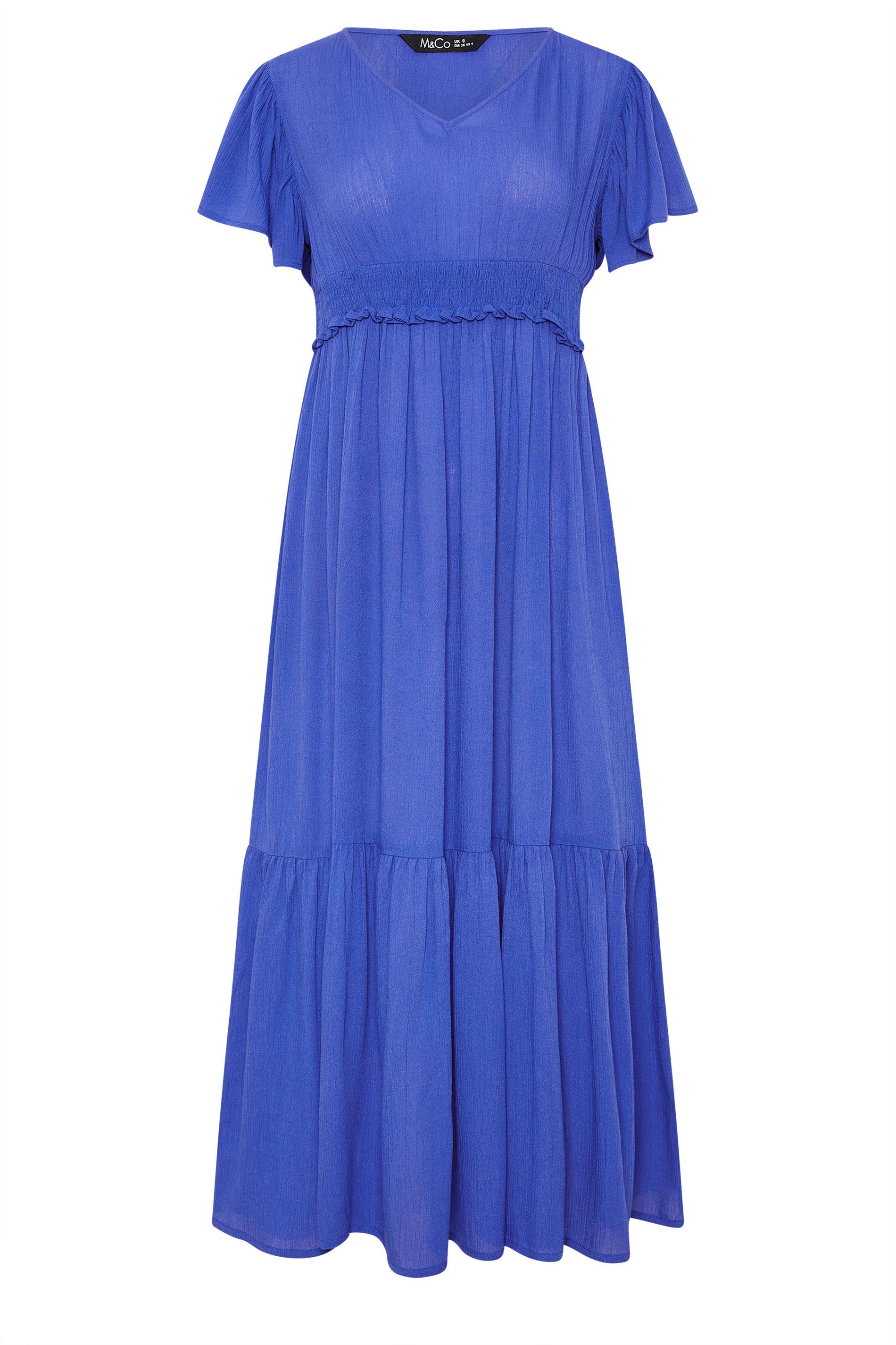 M&Co Petite Shirred Waist Maxi Dress