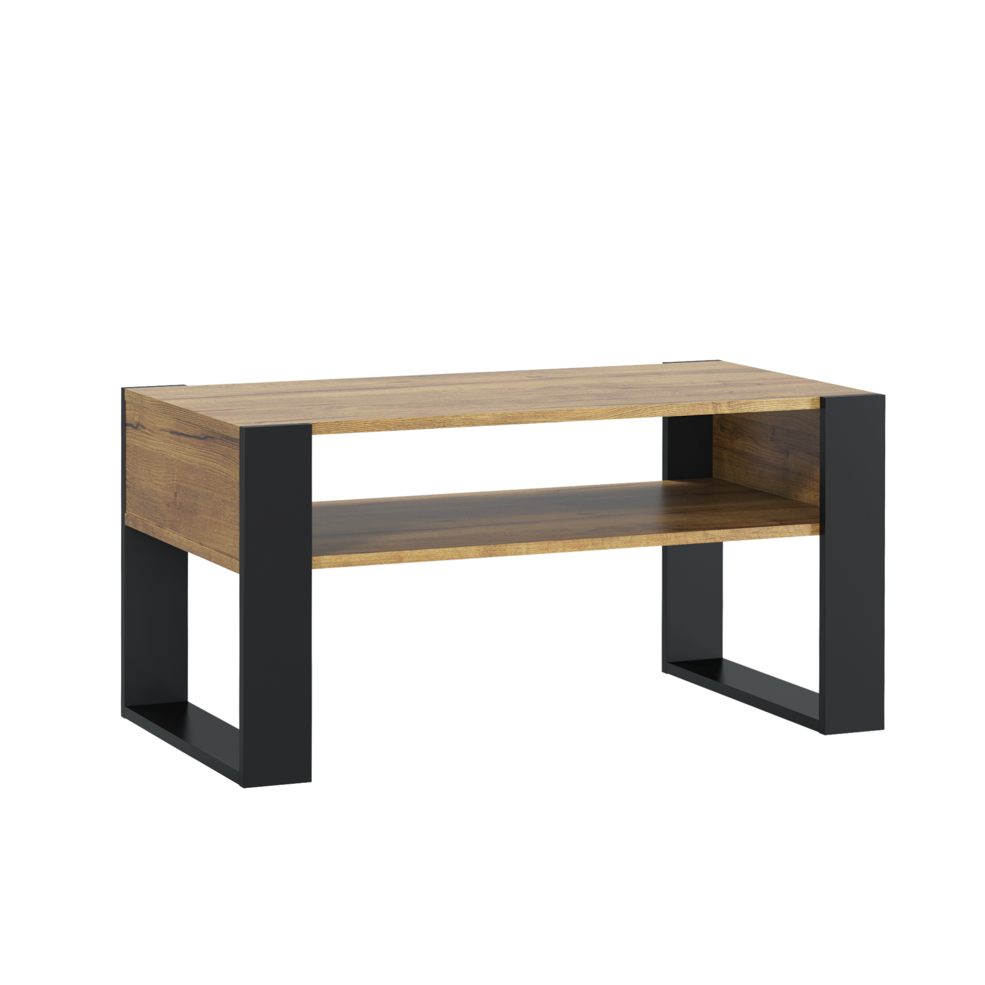 Stolik Kawowy 100cm ONE FURNITURE - Laminat Dębowy & Czarny