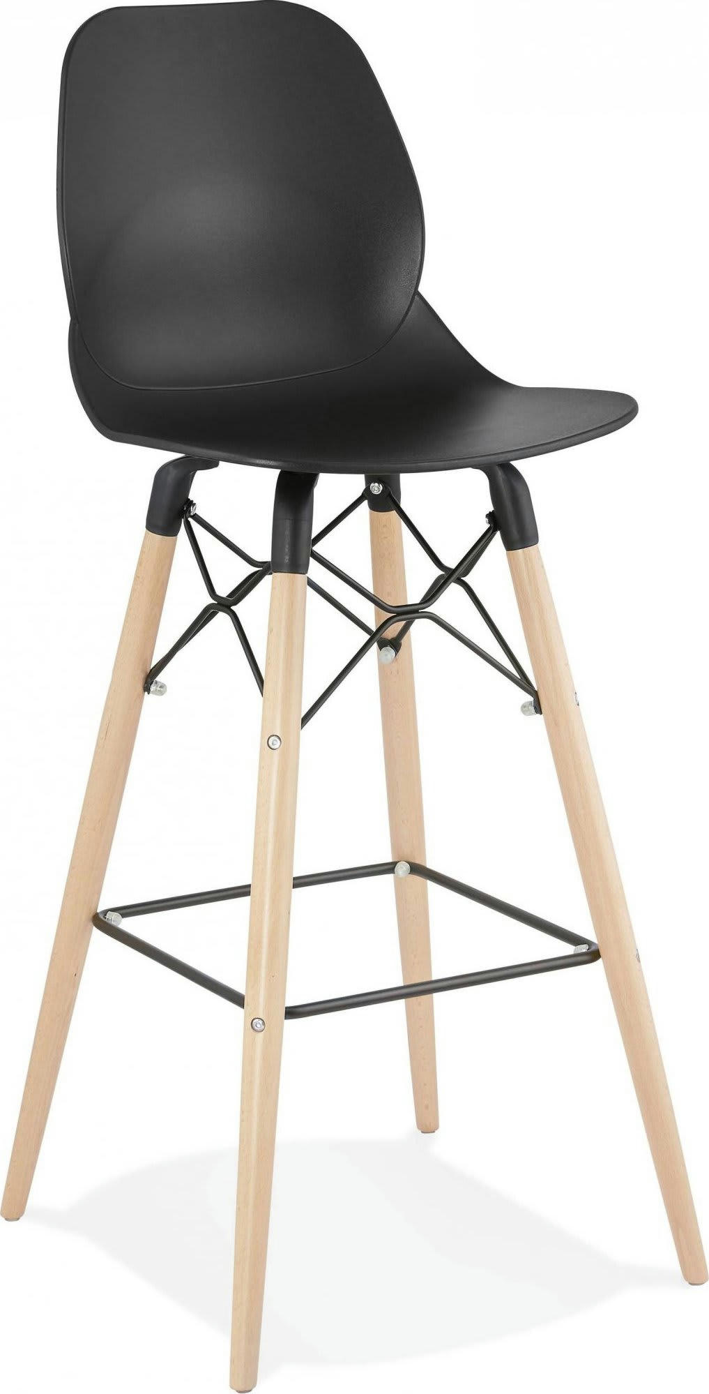 MARCEL - Tabouret de bar Polymère Noir H. assise 75 cm