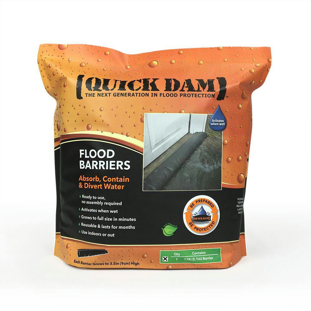Quick Dam 17-ft Flood Barrier, Black, 1-pk