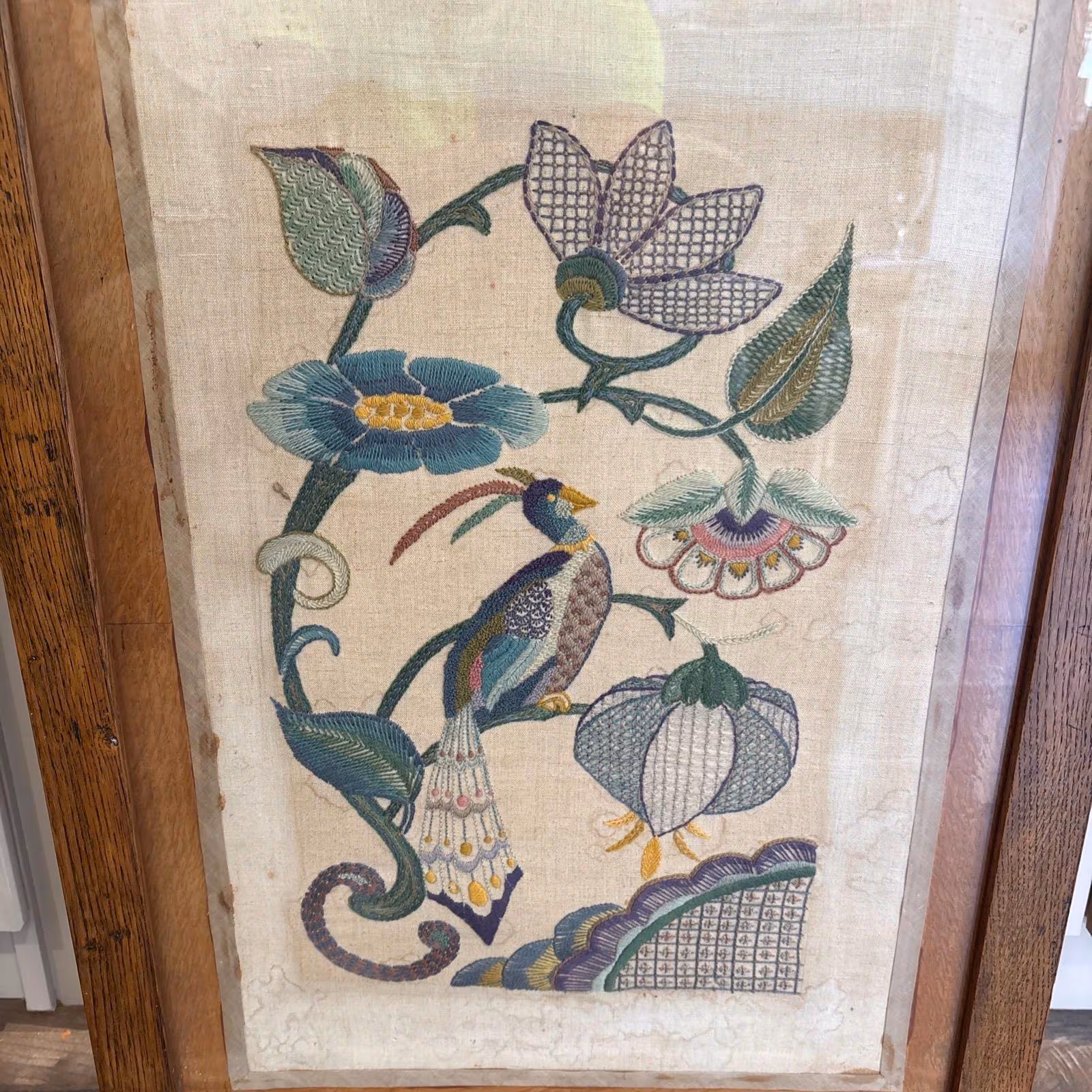 Antique Oak Firescreen