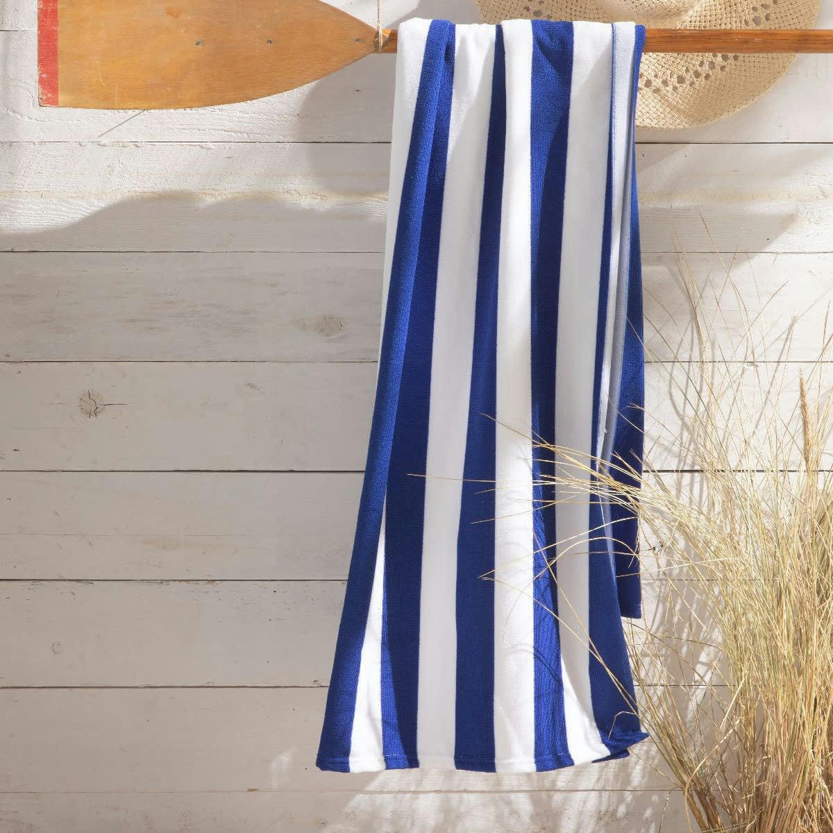 - Serviette de plage en Polyester Bleu 90x170 cm