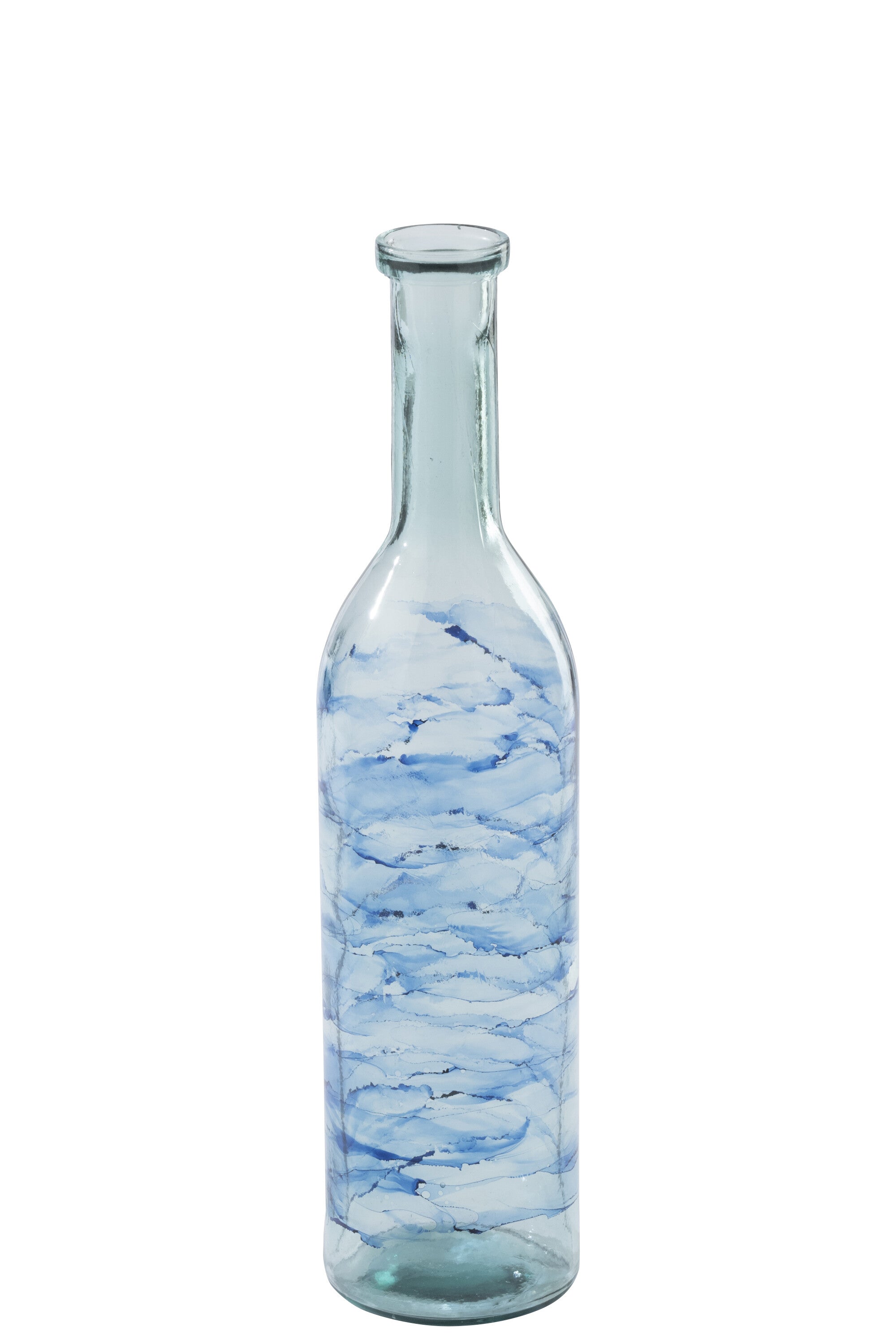 J-Line vloervaas Golf - glas - blauw
