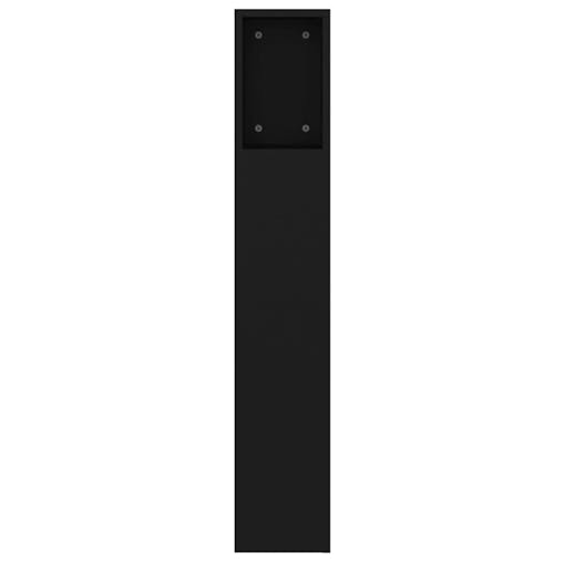 NNEVL Headboard Cabinet Black 160x18.5x104.5 cm