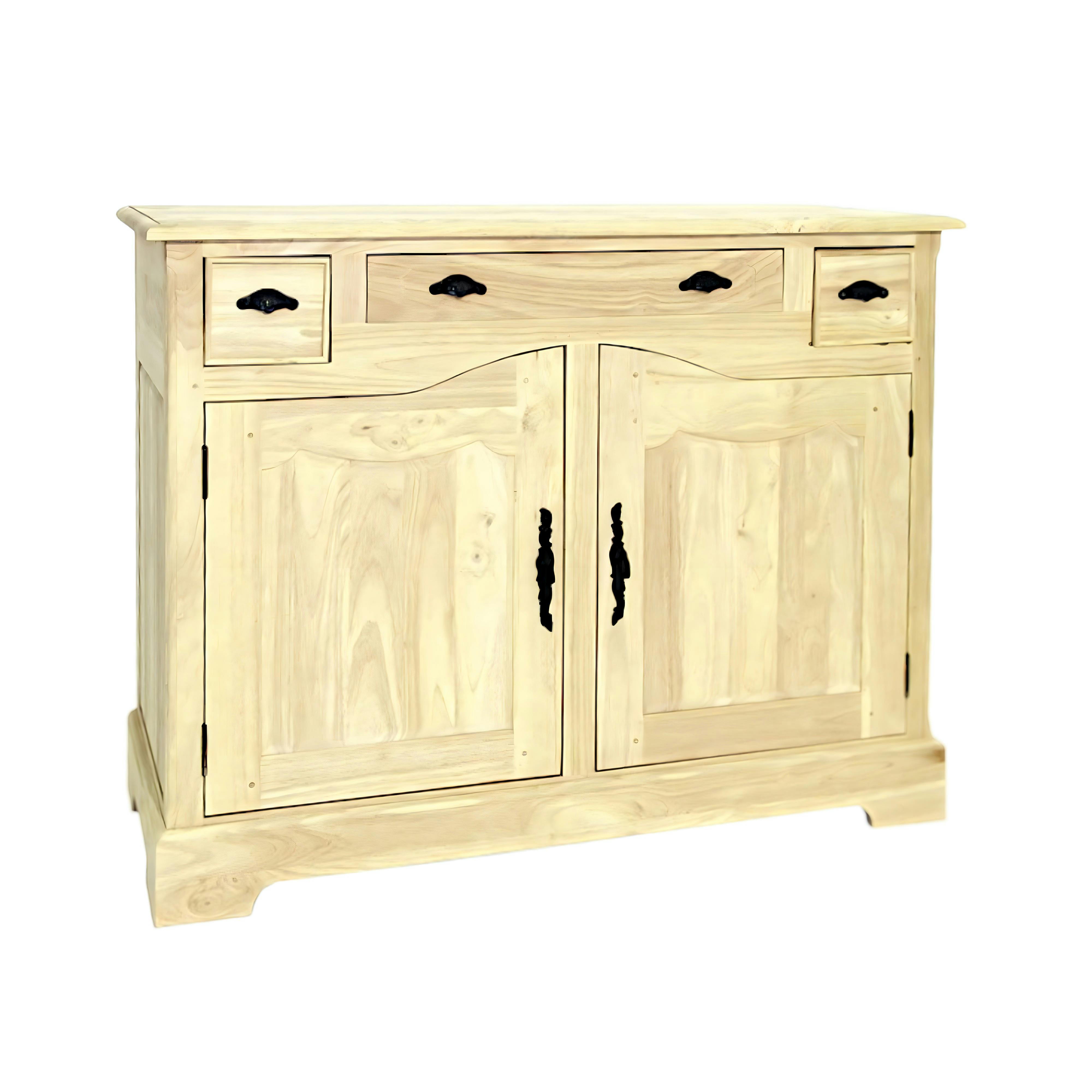 Buffet 2 portes hévéa 115x50x90cm TRADITION