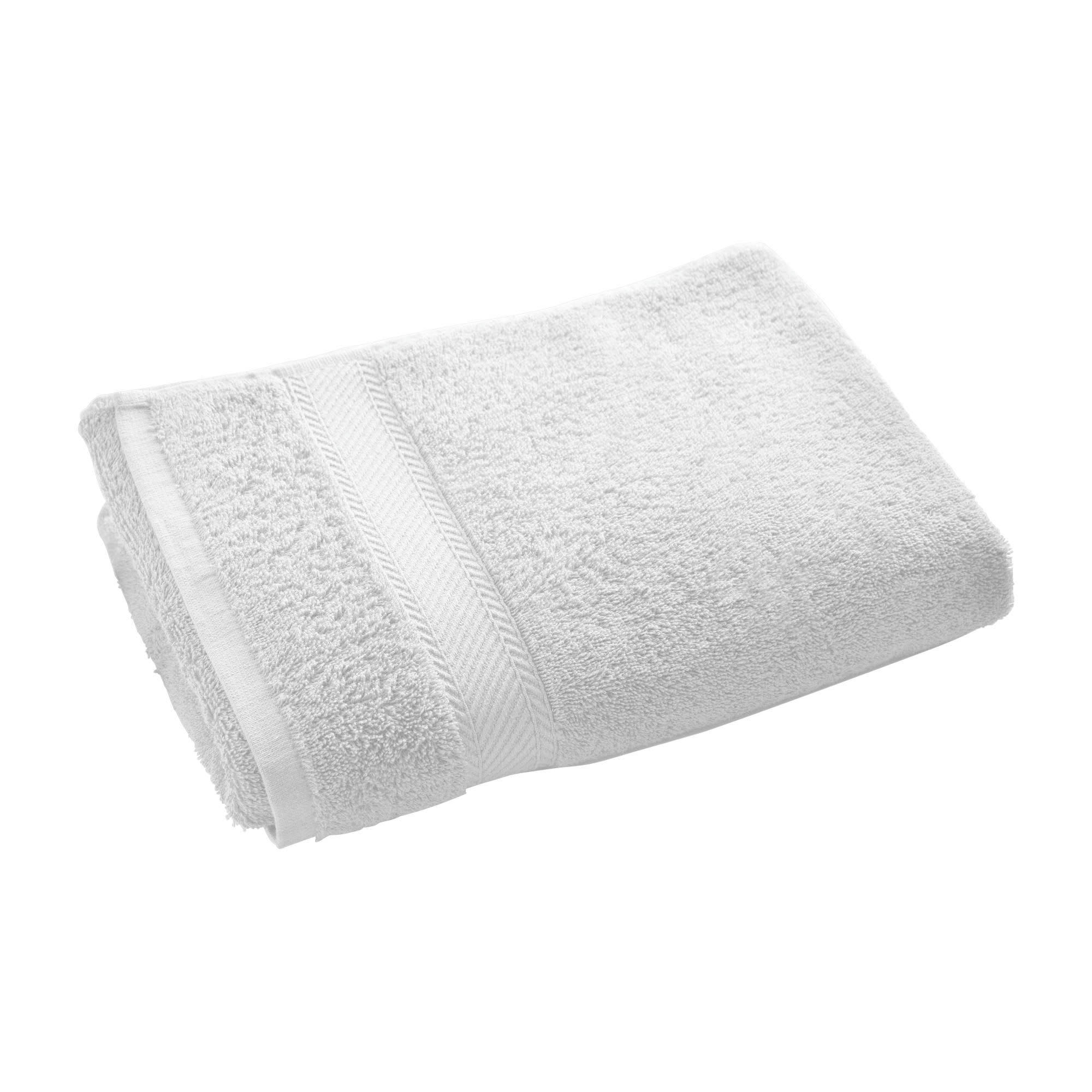 CLAIRE - Lot de 2 serviettes de toilette 50x100 blanc en coton