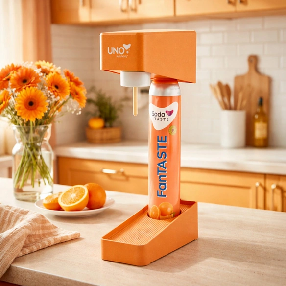 Wassersprudler »UNO«, Set inkl. Zylinder & Wasserflasche, orange