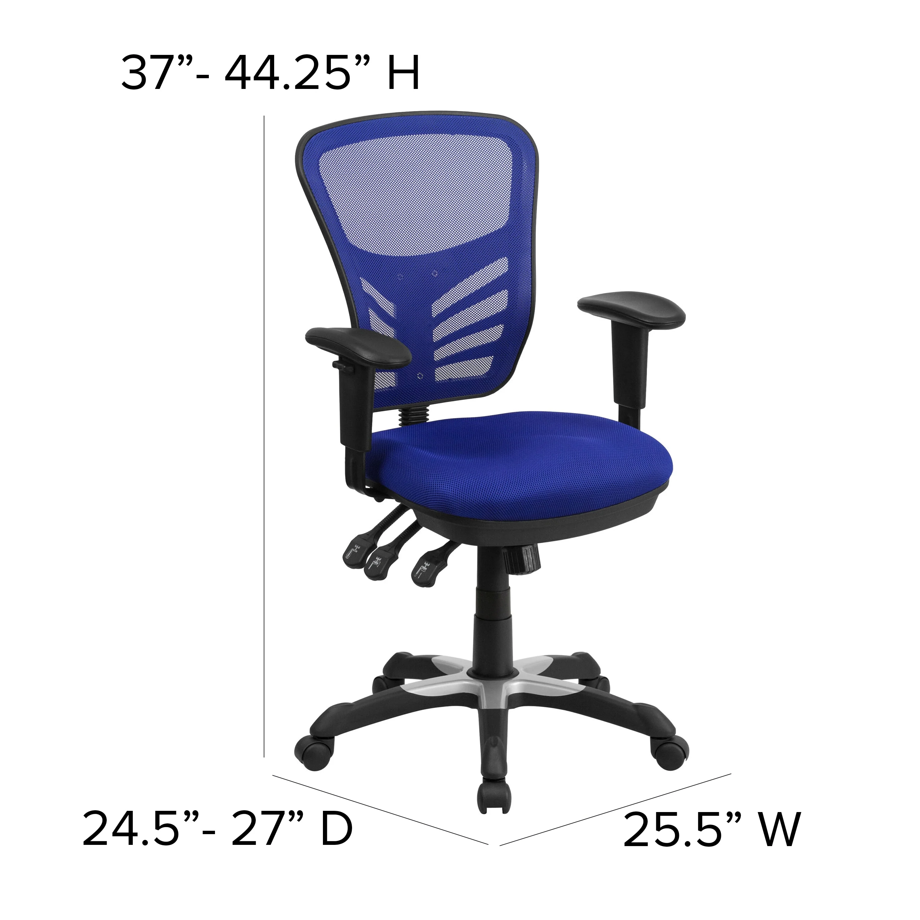 Mid-back Blue Mesh Adjustable Ergonomic Office Chair