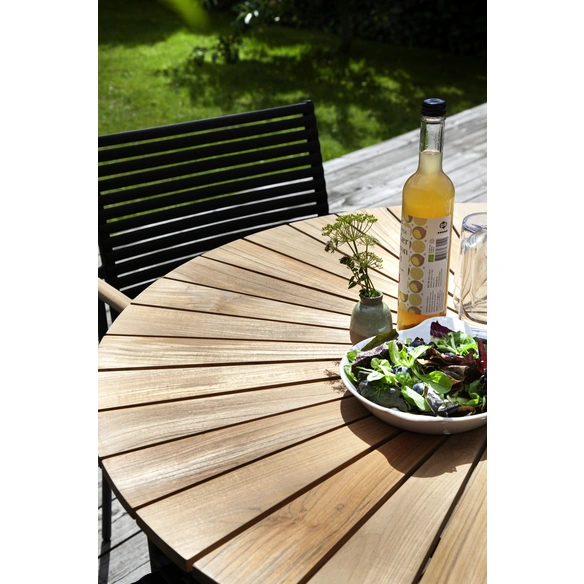 Gartentisch »Ellen«, ØxH: 110 x 73 cm, Tischplatte: Teakholz