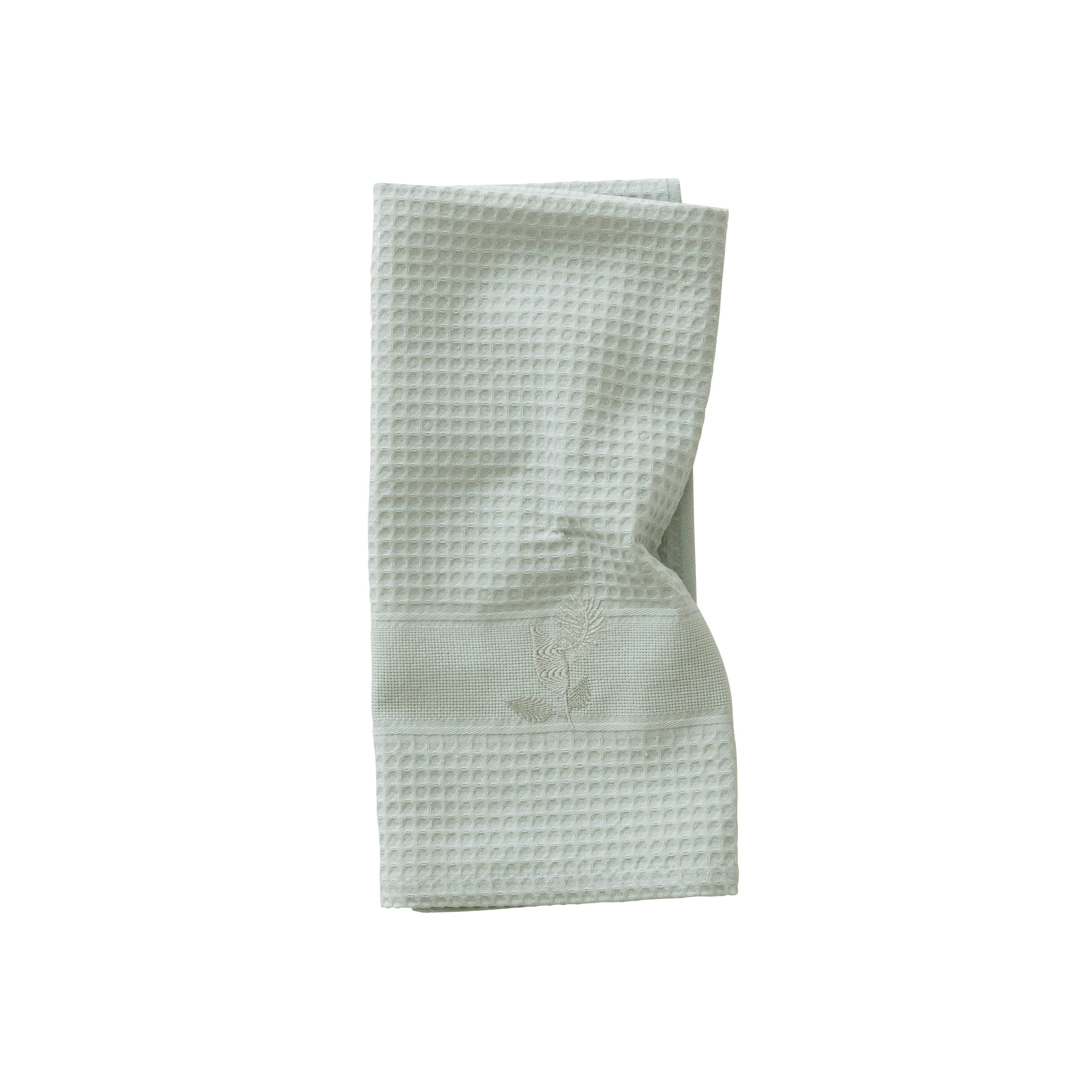 SOLSTICE - Torchon de cuisine Gris Givre nid d