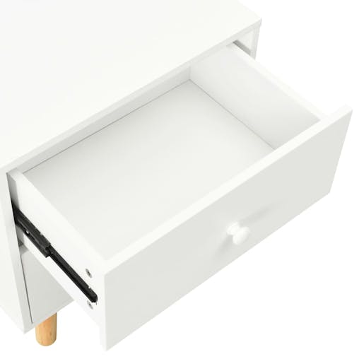 NNEVL Bedside Cabinets 2 pcs White 40x30x50 cm Solid Pinewood