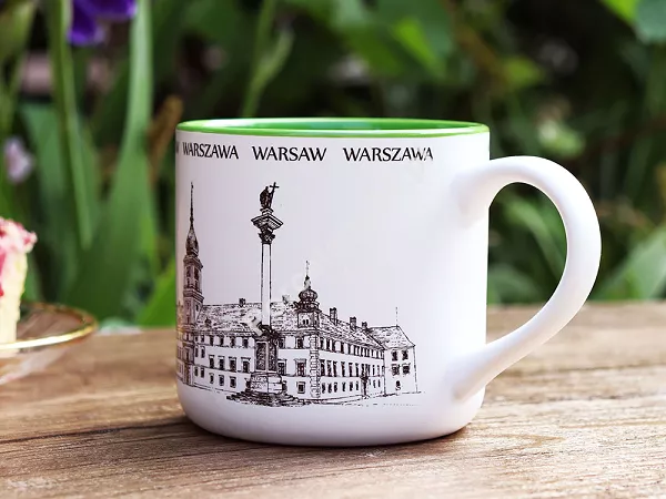 Kubek 0,32 L Warszawa Zamek Omel - Zielony 31.KLWAZ-Z