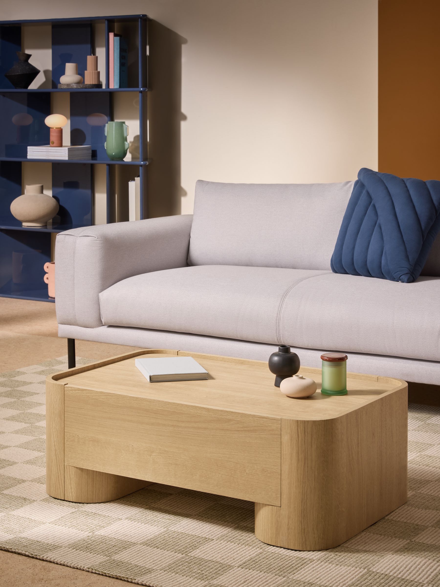 Kain Storage Coffee Table in Light Oak Effect