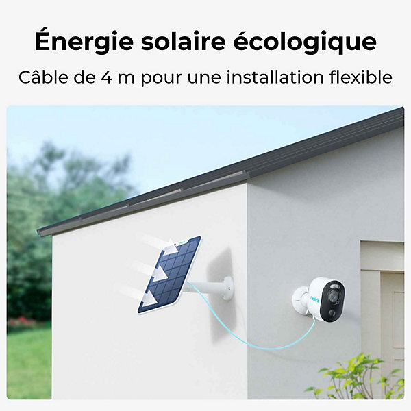 Caméra extérieure - REOLINK - ARGUS B310 - 3MP, Vision nocturne, Panneau solaire inclus