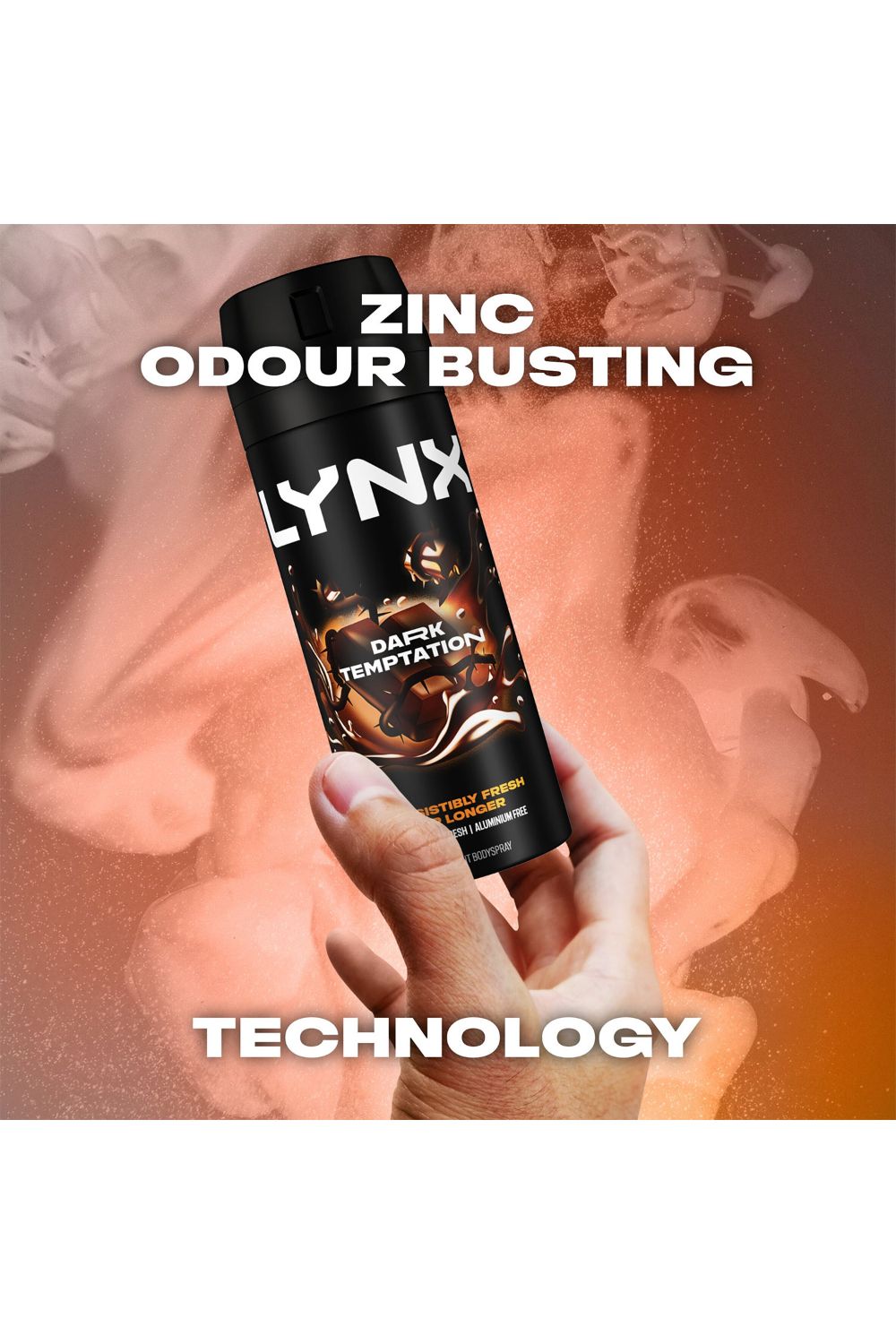 Lynx Body Spray' Dark Temptation High Definition Deo, 6x150ml