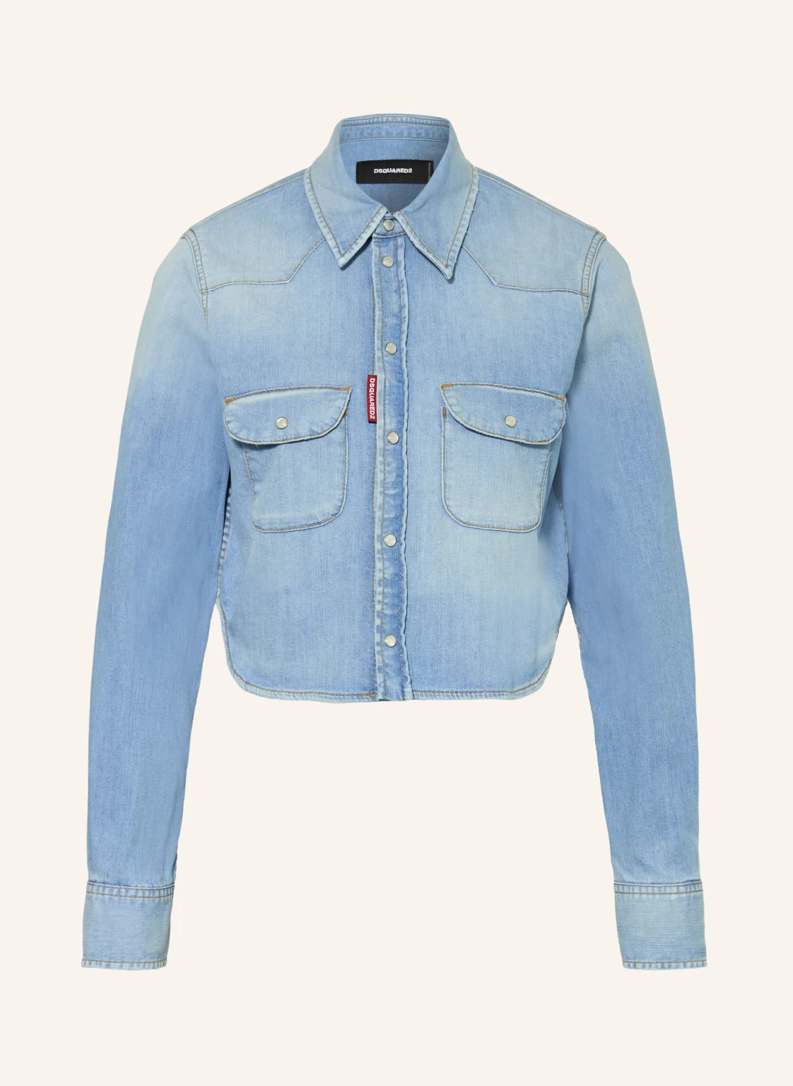 DSQUARED2 Cropped-Jeansbluse
