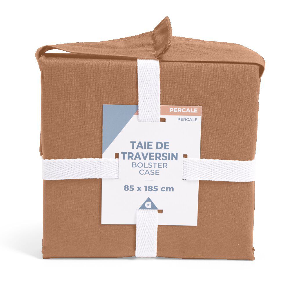 Taie de traversin 85x185cm 100% coton percale rouge