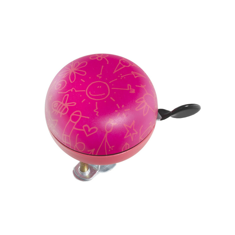 Sonnette pour vélo en acier rose
