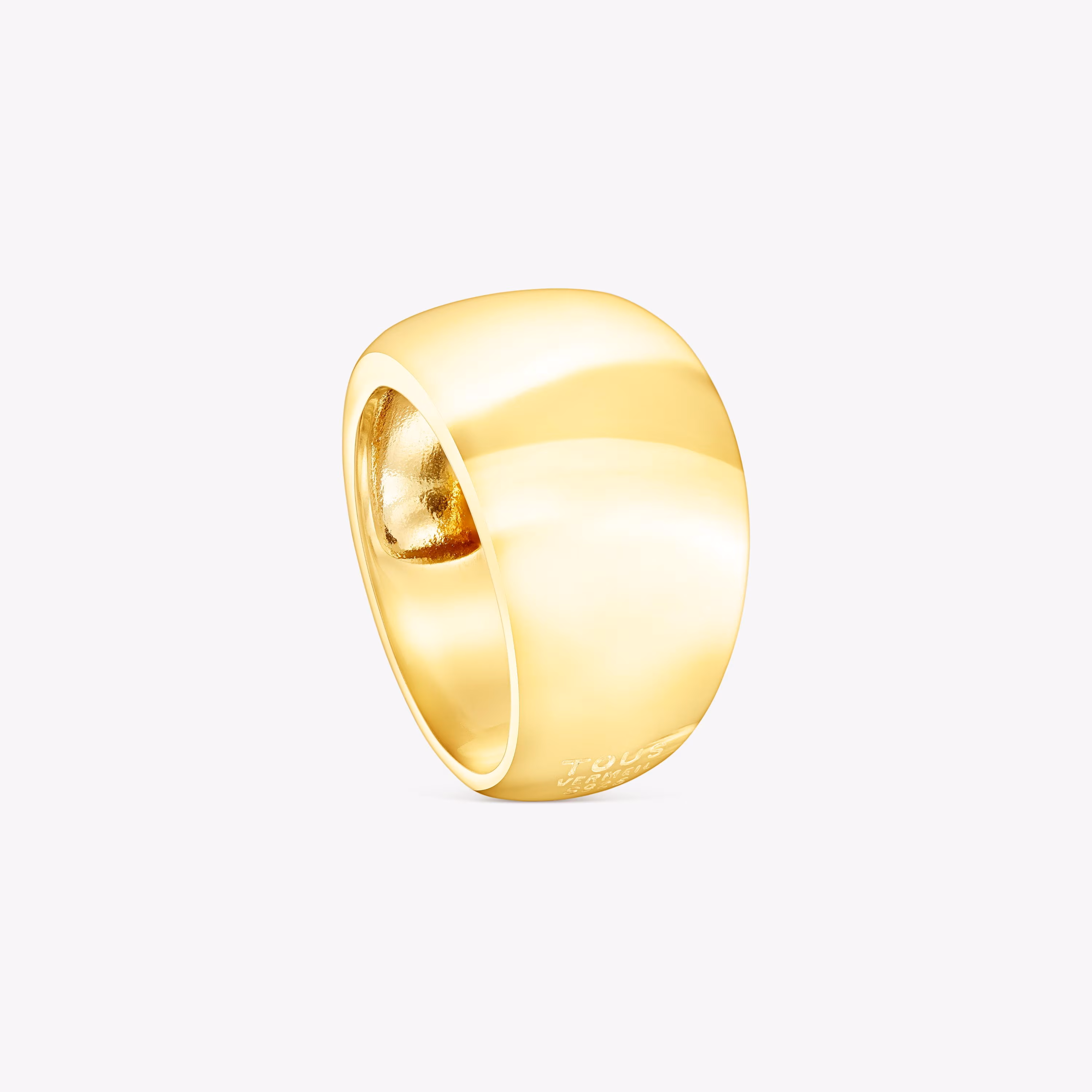 Anillo abombado con baño de oro 18 kt sobre plata TOUS Basics