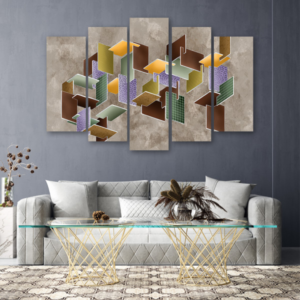 Feeby Obraz 5 częściowy na płótnie Puzzle 3D